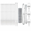 vidaXL Kerítés oszlopokkal Ezüst 1.2 x 25 m Acél