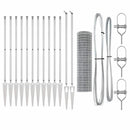 vidaXL Kerítés oszlopokkal Ezüst 1.2 x 25 m Acél