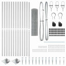 vidaXL Kerítés oszlopokkal Ezüst 1.2 x 25 m Acél