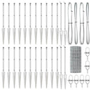 vidaXL Kerítés oszlopokkal Ezüst 0.4 x 50 m Acél