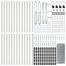 vidaXL Kerítés oszlopokkal Ezüst 0.6 x 50 m Acél
