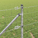 vidaXL Kerítés oszlopokkal Ezüst 0.6 x 50 m Acél