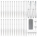 vidaXL Kerítés oszlopokkal Ezüst 0.4 x 50 m Acél