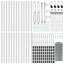 vidaXL Kerítés oszlopokkal Ezüst 0.4 x 50 m Acél