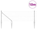 vidaXL Kerítés oszlopokkal Ezüst 0.8 x 10 m Acél