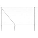 vidaXL Kerítés oszlopokkal Ezüst 1 x 10 m Acél