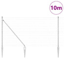 vidaXL Kerítés oszlopokkal Ezüst 1.4 x 10 m Acél