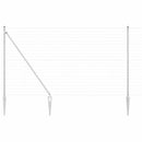 vidaXL Kerítés oszlopokkal Ezüst 1.5 x 10 m Acél
