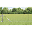 vidaXL Kerítés oszlopokkal Ezüst 0.8 x 25 m Acél