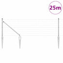 vidaXL Kerítés oszlopokkal Ezüst 0.8 x 25 m Acél