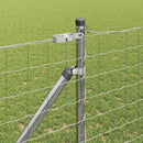 vidaXL Kerítés oszlopokkal Ezüst 1.2 x 25 m Acél