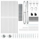 vidaXL Kerítés oszlopokkal Ezüst 1.2 x 25 m Acél