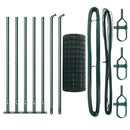 vidaXL Kerítés oszlopokkal Zöld 0,6 x 10 m Acél