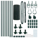 vidaXL Kerítés oszlopokkal Zöld 0,6 x 10 m Acél