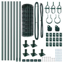 vidaXL Kerítés oszlopokkal Zöld 0,6 x 10 m Acél