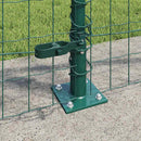 vidaXL Kerítés oszlopokkal Zöld 1 x 10 m Acél