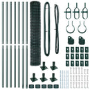 vidaXL Kerítés oszlopokkal Zöld 1.4 x 10 m Acél