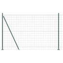 vidaXL Kerítés oszlopokkal Zöld 1.5 x 10 m Acél