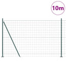 vidaXL Külső Euro Kerítés Betonalappal 10 x 1,6 m PVC-bevonatos acél