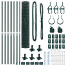 vidaXL Kerítés oszlopokkal Zöld 1.6 x 10 m Acél