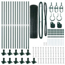 vidaXL Kerítés oszlopokkal Zöld 0.8 x 25 m Acél