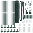 vidaXL Kerítés oszlopokkal Zöld 1.2 x 25 m Acél