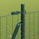 vidaXL Kerítés oszlopokkal Zöld 1.2 x 25 m Acél