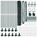 vidaXL Kerítés oszlopokkal Zöld 1.2 x 25 m Acél