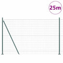 vidaXL Europai kerítés beton alaplappal 25 x 1,2 m PVC-bevonatos acél