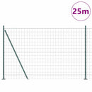 vidaXL Europai kerítés beton alaplappal 25 x 1,2 m PVC-bevonatos acél