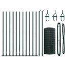 vidaXL Kerítés oszlopokkal Zöld 0,4 x 25 m Acél