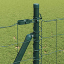 vidaXL Kerítés oszlopokkal Zöld 0.8 x 25 m Acél