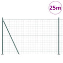 vidaXL Europai kerítés beton alaplappal 25 x 1,2 m PVC-bevonatos acél