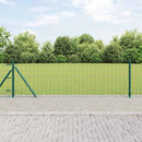 vidaXL Kerítés oszlopokkal Zöld 0,4 x 50 m Acél és PVC