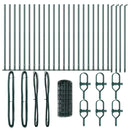 vidaXL Kerítés oszlopokkal Zöld 0.6 x 50 m Acél