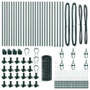 vidaXL Kerítés oszlopokkal Zöld 0.6 x 50 m Acél