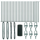 vidaXL Kerítés oszlopokkal Zöld 0.6 x 50 m Acél