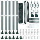 vidaXL Kerítés oszlopokkal Zöld 1.2 x 25 m Acél
