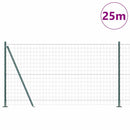 vidaXL Europai kerítés beton alaplappal 25 x 1,2 m PVC-bevonatos acél