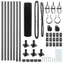 vidaXL Kerítés oszlopokkal Szürke 0,6 x 10 m Acél