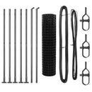 vidaXL Kerítés oszlopokkal Szürke 1 x 10 m Acél