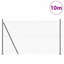 vidaXL Europai kerítés beton alaplappal 10 x 1,6 m PVC-bevonatos acél