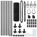 vidaXL Kerítés oszlopokkal Szürke 0,4 x 10 m Acél