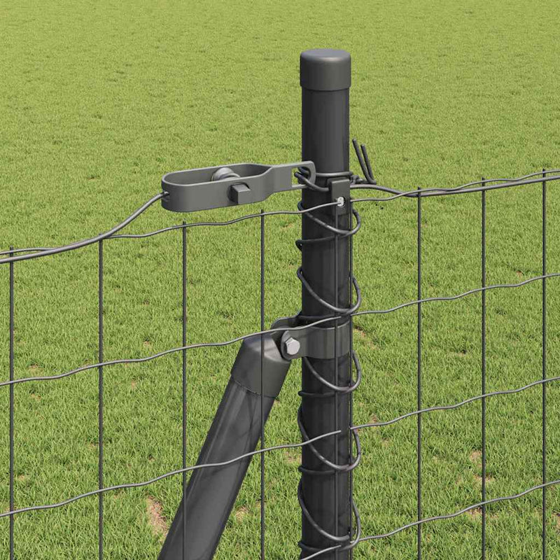 vidaXL Kerítés oszlopokkal Szürke 1.5 x 10 m Acél