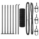 vidaXL Kerítés oszlopokkal Szürke 0,4 x 10 m Acél