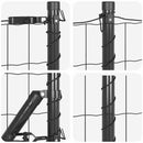 vidaXL Kerítés oszlopokkal Szürke 0,6 x 10 m Acél