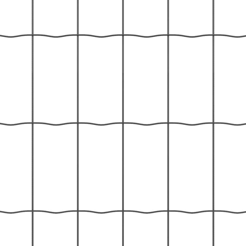 vidaXL Kerítés oszlopokkal Szürke 1.5 x 10 m Acél