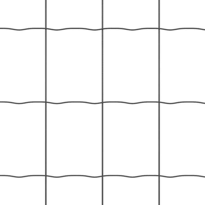 vidaXL Kerítés oszlopokkal Szürke 0.8 x 10 m Acél