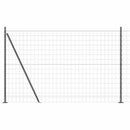 vidaXL Kerítés oszlopokkal Szürke 1.5 x 10 m Acél
