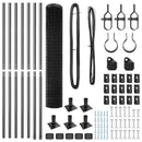 vidaXL Kerítés oszlopokkal Szürke 1.6 x 10 m Acél